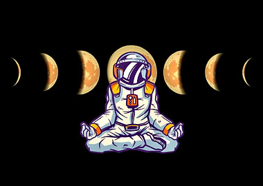 Astronaut moon phases