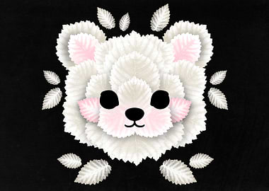 polar bear of leaves