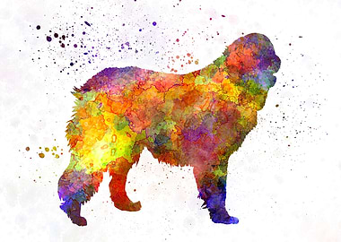 Leonberger in watercolor