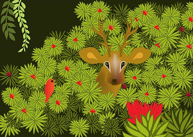 Deer in the Wilderness