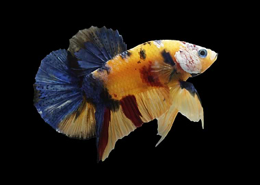 Yellow Base Betta Fish