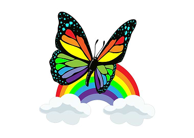 Butterfly Rainbow Clouds