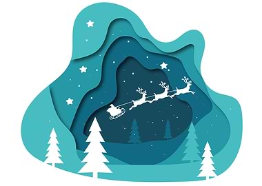 Santa going on a sleigh