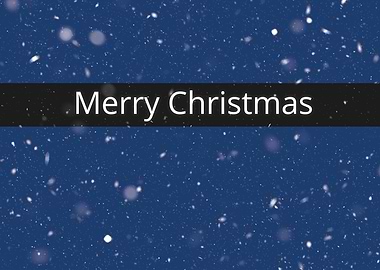 Dark Blue Merry Christmas