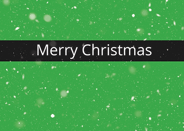 Dark Green Merry Christmas