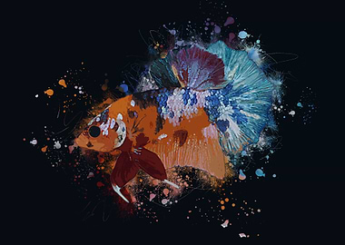 Yellow Base Bettafish