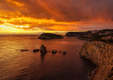 Sunsets landscapes coast