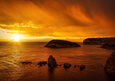 Sunsets landscapes coast