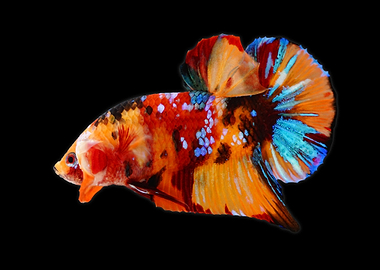 Multicolor Betta Fish