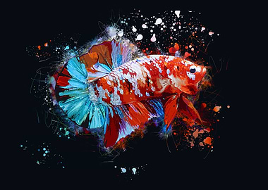 Galaxy Koi Betta Fish