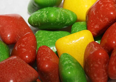 Colorful bubblegums macro