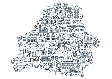 Belarus Travel Map Poster