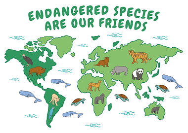 Endangered species map