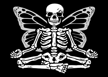 Fairycore Yoga Skeleton