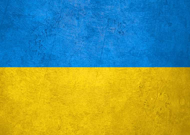 Flag of Ukraine on Wall