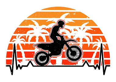Motocross Heartbeat Retro