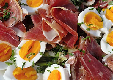 Smoked Ham and egg salad