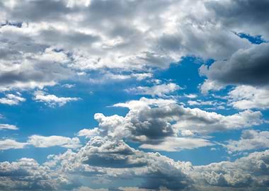 White clouds running