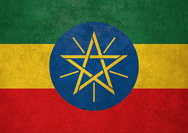 Flag of Ethiopia on Wall