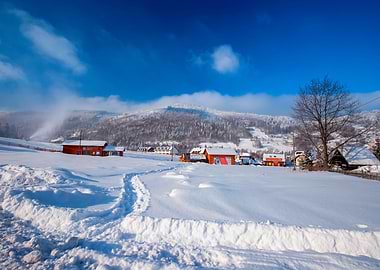 Winter mountain landscape