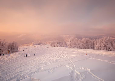 Winter mountain landscape