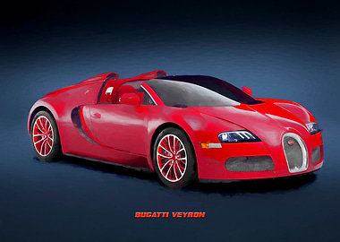 Bugatti veyron watercolor