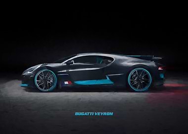 Bugatti veyron watercolor