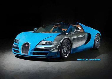 Bugatti veyron watercolor