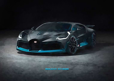 Bugatti veyron watercolor