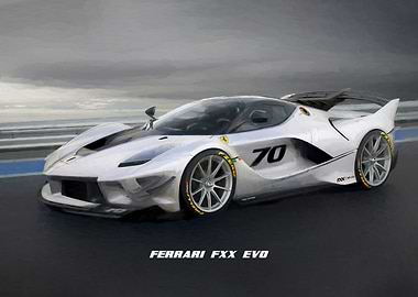 Ferrari FXX Evo watercolor