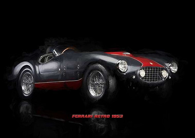 Ferrari Retro watercolor