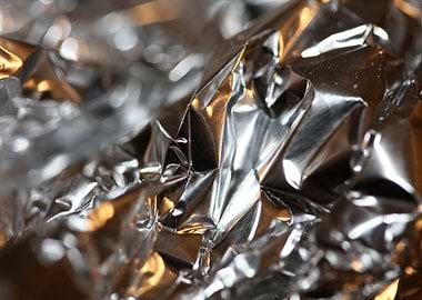 Aluminum folie close up
