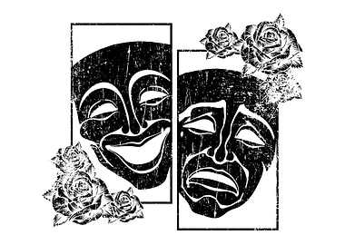 Theater Mask Sad Emo Goth