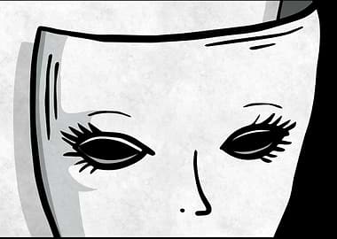 Theater Mask Sad Emo Goth