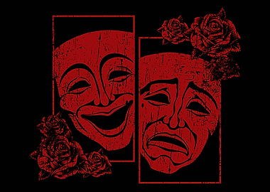 Theater Mask Sad Emo Goth