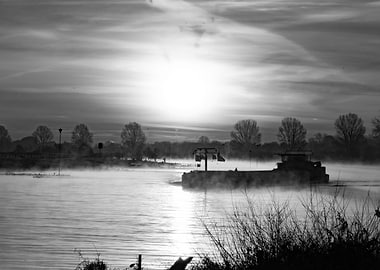 Boat in the morning sun