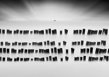 Neatly arranged stone pile