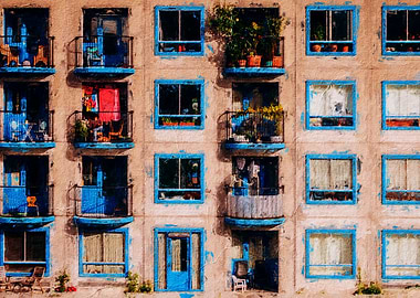 apartement oil painting