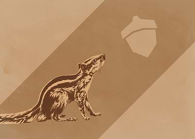 Squirrel and hazelnut