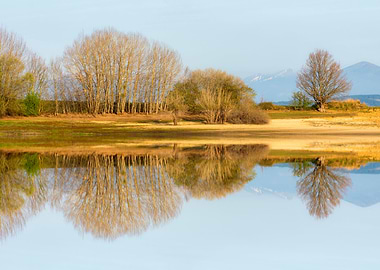 Calm lake and reflection