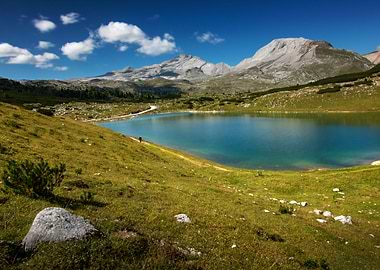 mountain lake italy