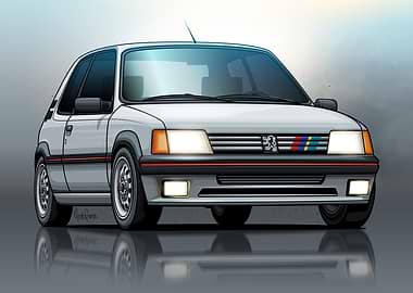 Peugeot 205 GTI White