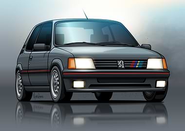 Peugeot 205 GTI Gray