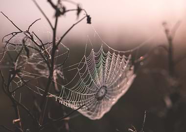 Spiders web in the morning