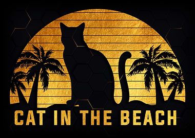 Cat in the beach