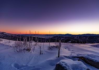 Sunrise in the mountains