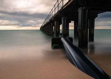 Wooden Pier out at Sea