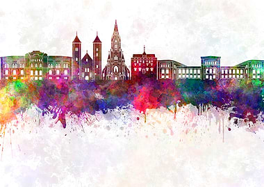 Bergen skyline poster