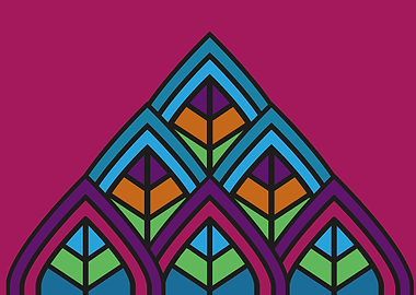 Art Deco Peacock Feathers