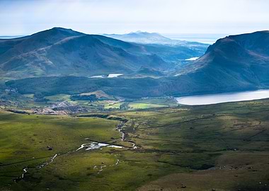 Sunshine over the mountain